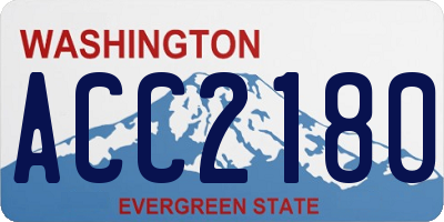 WA license plate ACC2180
