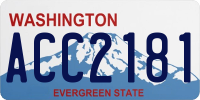 WA license plate ACC2181