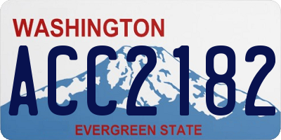 WA license plate ACC2182