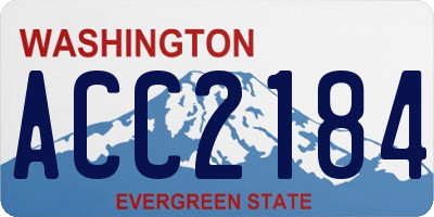 WA license plate ACC2184