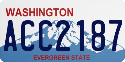 WA license plate ACC2187