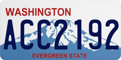 WA license plate ACC2192