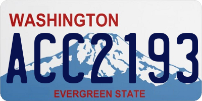WA license plate ACC2193