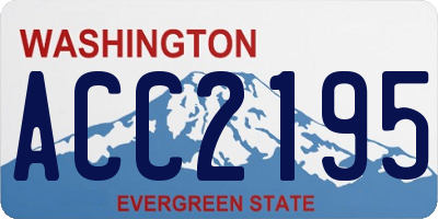 WA license plate ACC2195