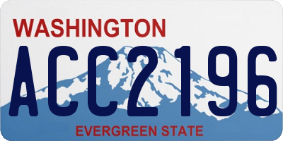 WA license plate ACC2196