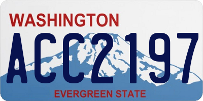 WA license plate ACC2197