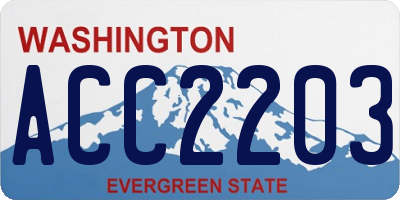 WA license plate ACC2203