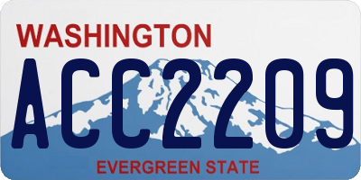 WA license plate ACC2209