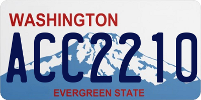 WA license plate ACC2210