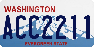 WA license plate ACC2211