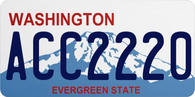 WA license plate ACC2220