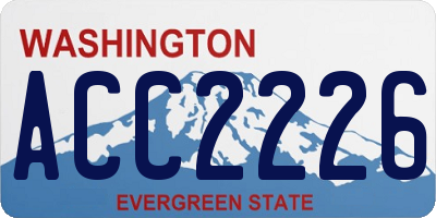 WA license plate ACC2226