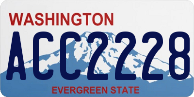 WA license plate ACC2228