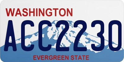WA license plate ACC2230