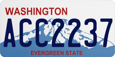 WA license plate ACC2237