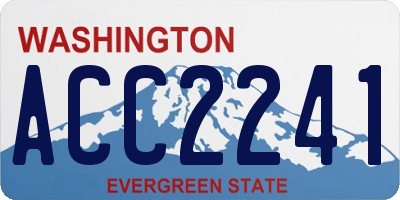 WA license plate ACC2241