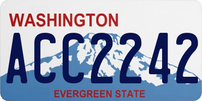 WA license plate ACC2242