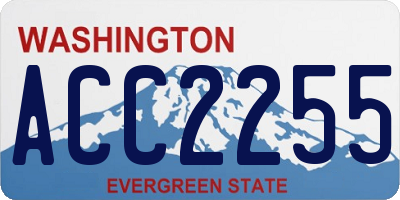 WA license plate ACC2255