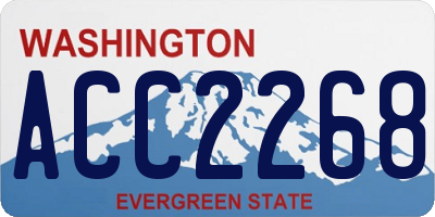 WA license plate ACC2268