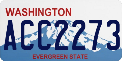 WA license plate ACC2273