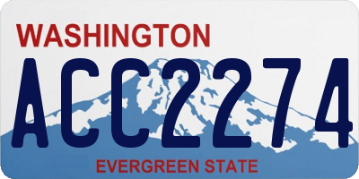 WA license plate ACC2274