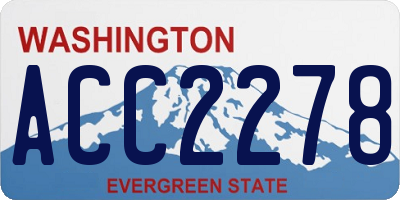 WA license plate ACC2278