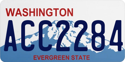 WA license plate ACC2284