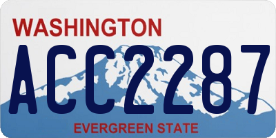 WA license plate ACC2287