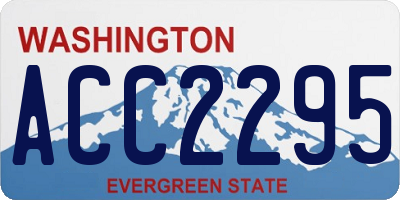 WA license plate ACC2295