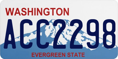 WA license plate ACC2298