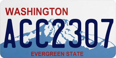 WA license plate ACC2307
