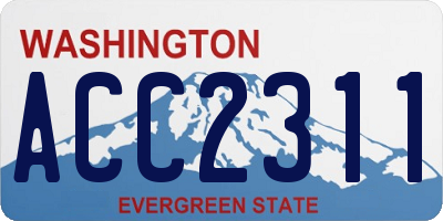 WA license plate ACC2311