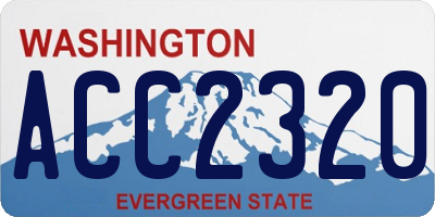 WA license plate ACC2320