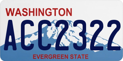 WA license plate ACC2322