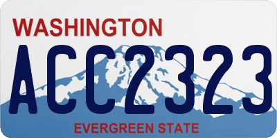 WA license plate ACC2323