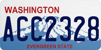 WA license plate ACC2328