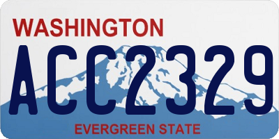 WA license plate ACC2329