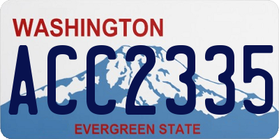 WA license plate ACC2335