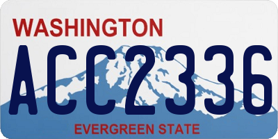 WA license plate ACC2336