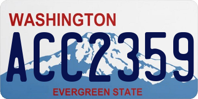 WA license plate ACC2359