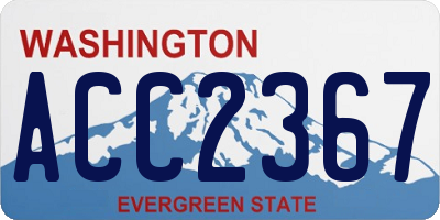 WA license plate ACC2367