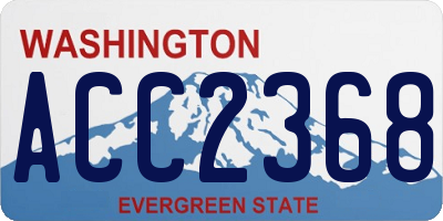 WA license plate ACC2368