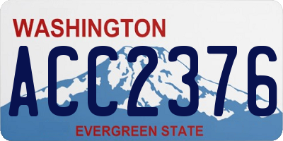 WA license plate ACC2376