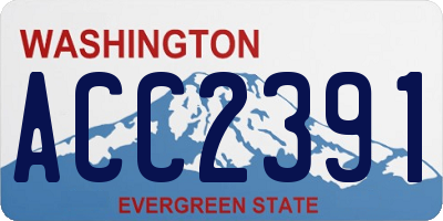 WA license plate ACC2391