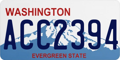 WA license plate ACC2394