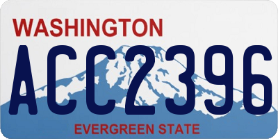 WA license plate ACC2396