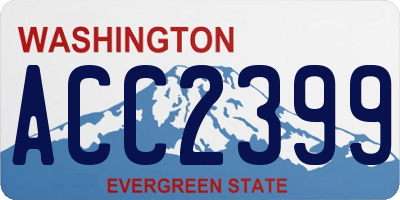 WA license plate ACC2399