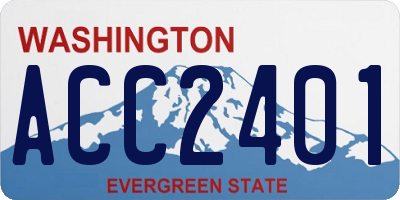 WA license plate ACC2401