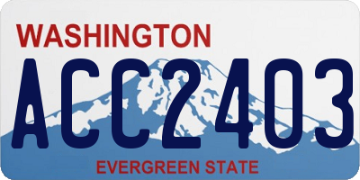 WA license plate ACC2403