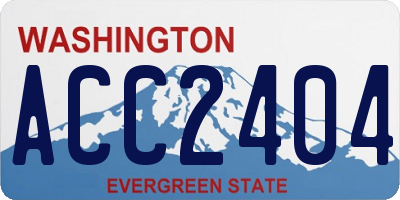 WA license plate ACC2404